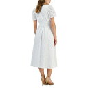 ANC fB[X s[X gbvX Women's Cotton Embroidered Eyelet Midi Dress Pearl Whit