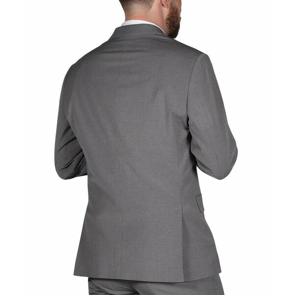 ペリーエリス メンズ ジャケット＆ブルゾン アウター Portfolio Men 039 s Micro-Grid Slim-Fit Stretch Suit Jacket Light Grey