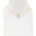 ゲス レディース ネックレス・チョーカー・ペンダントトップ アクセサリー Gold-Tone 2-Pc. Set Pavé Semi-Circle Pendant Necklaces, 16