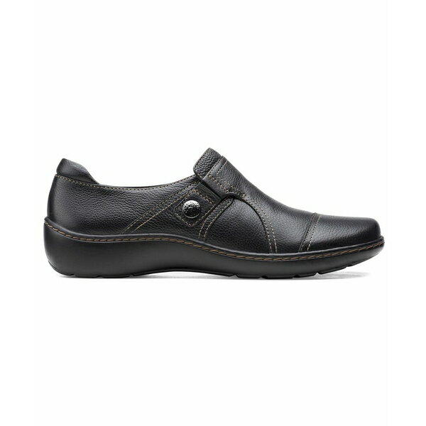 クラークス クラークス レディース スニーカー シューズ Women's Collection Cora Poppy Shoes Black Tumbled Leather