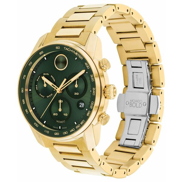 モバド モバド レディース 腕時計 アクセサリー Men's Bold Verso Swiss Quartz Chrono Ionic Plated Gold Steel Watch 44mm Gold-Tone