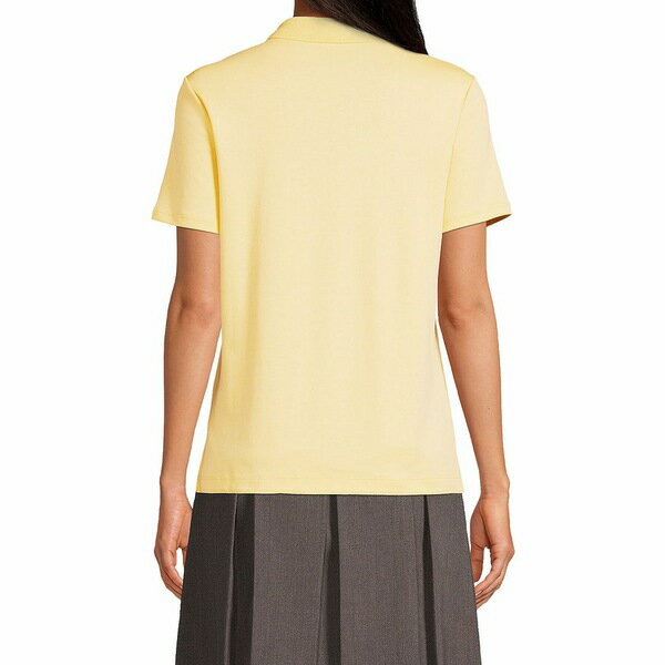 ランズエンド レディース シャツ トップス Women 039 s School Uniform Short Sleeve Feminine Fit Interlock Polo Shirt Maize