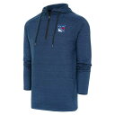 AeBOA Y WPbgu] AE^[ New York Rangers Antigua Spikes Raglan QuarterZip Hoodie Heather Navy