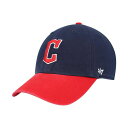 47ブランド メンズ 帽子 アクセサリー 47 Brand Men's Navy Cleveland Guardians Adjustable Hat Navy, Red(4)