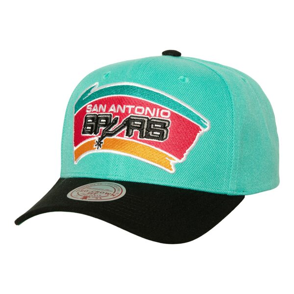 ミッチェル＆ネス ミッチェル&ネス メンズ 帽子 アクセサリー San Antonio Spurs Mitchell & Ness Soul XL Logo Pro Crown Snapback Hat Teal/Black