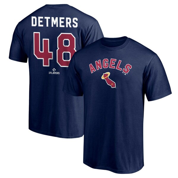 楽天astyファナティクス メンズ Tシャツ トップス Los Angeles Angels Fanatics Cooperstown Winning Streak Personalized Name & Number TShirt Navy