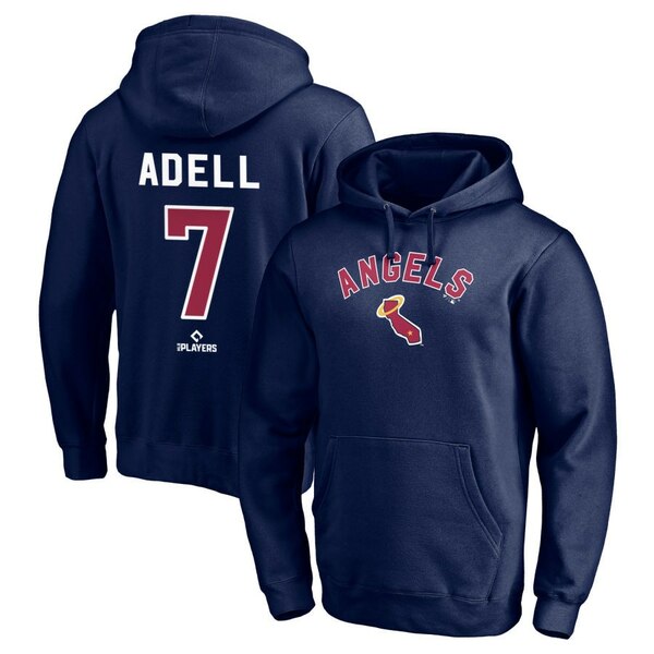 楽天astyファナティクス メンズ パーカー・スウェットシャツ アウター Los Angeles Angels Fanatics Cooperstown Winning Streak Personalized Name & Number Pullover Hoodie Navy