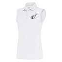 アンティグア レディース ポロシャツ トップス Arizona Cardinals Antigua Women's Metallic Logo Sleeveless Tribute Polo White