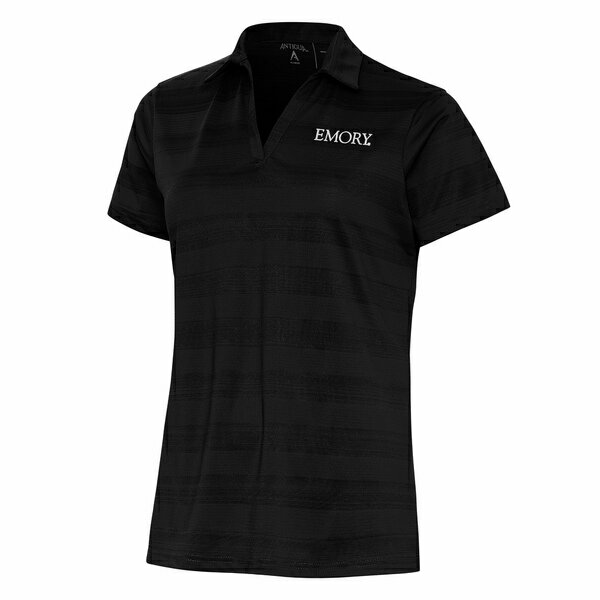 アンティグア レディース ポロシャツ トップス Emory Eagles Antigua Women's Compass Polo Black