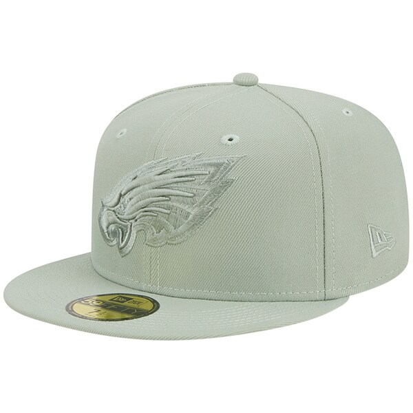 j[G Y Xq ANZT[ Philadelphia Eagles New Era Color Pack 59FIFTY Fitted Hat Green