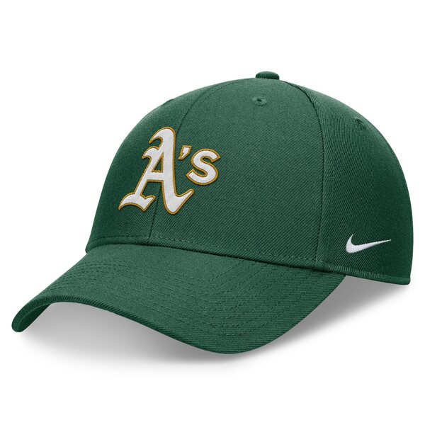 ナイキ メンズ 帽子 アクセサリー Oakland Athletics Nike Evergreen Club Performance Adjustable Hat Green