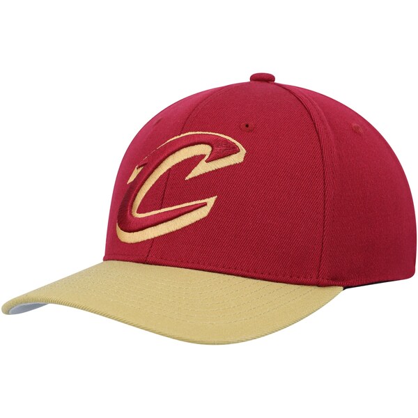 ミッチェル&ネス メンズ 帽子 アクセサリー Cleveland Cavaliers Mitchell & Ness MVP Team TwoTone 2.0 StretchSnapback Hat Wine/Gold