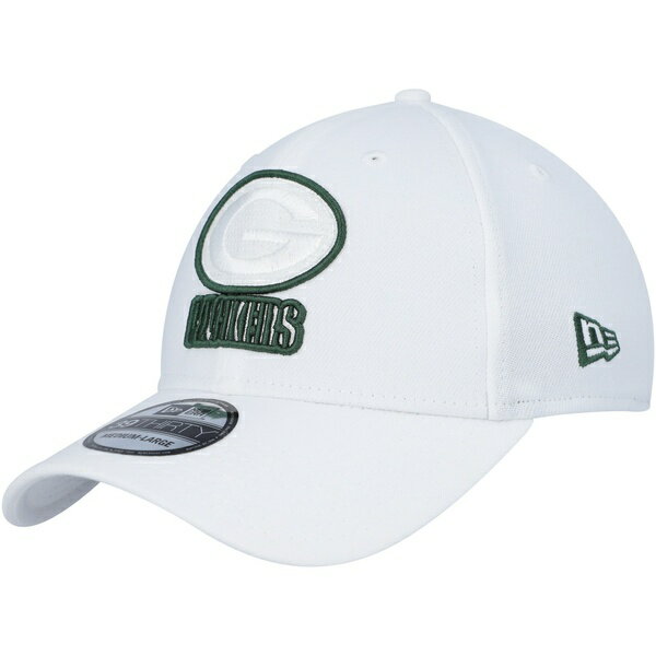 ニューエラ メンズ 帽子 アクセサリー Green Bay Packers New Era Team White Out 39THIRTY Flex Hat White