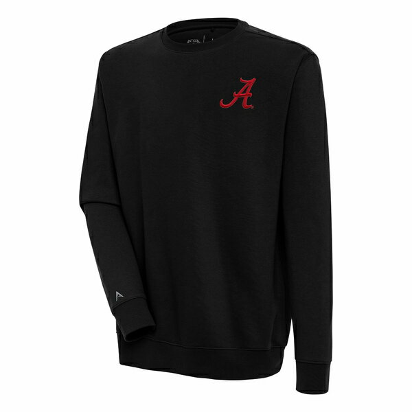 楽天astyアンティグア メンズ パーカー・スウェットシャツ アウター Alabama Crimson Tide Antigua Victory Pullover Sweatshirt Black