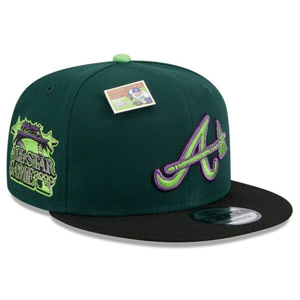 ニューエラ メンズ 帽子 アクセサリー Atlanta Braves New Era Sour Apple Big League Chew Flavor Pack 9FIFTY Snapback Hat Green/ Black