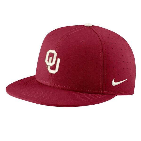 楽天astyナイキ メンズ 帽子 アクセサリー Oklahoma Sooners Nike Aero True Baseball Performance Fitted Hat Crimson