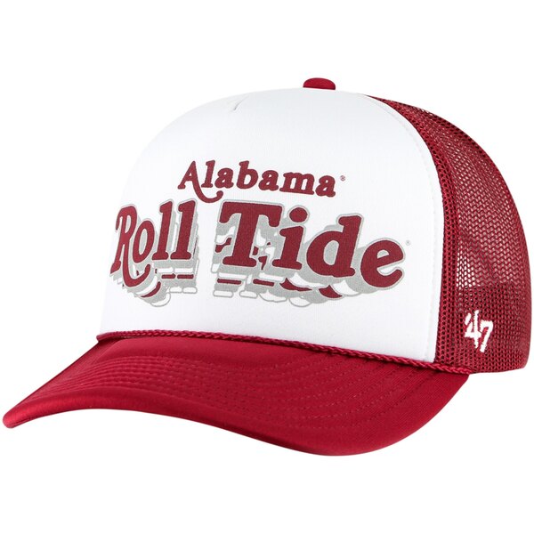 楽天astyフォーティーセブン メンズ 帽子 アクセサリー Alabama Crimson Tide '47 Article Foam Front Trucker Hat White/Crimson