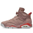 Air Jordan ジョーダン レディース スニーカー Rust Pink/Bright Crimson 【(WMNS) Air Jordan 6 Retro x Aleali May 'Millennial Pink' CI0550-600】 サイズ US_8.5(25.5cm)(4)