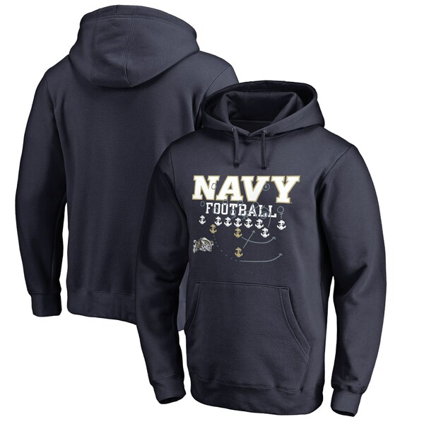 ファナティクス メンズ パーカー・スウェットシャツ アウター Navy Midshipmen Fanatics Hometown Collection Triple Option Pullover Hoodie Navy