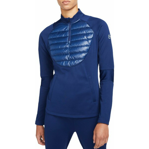 ナイキ レディース シャツ トップス Nike Women's Therma-FIT Academy Winter Warrior Soccer Drill Shirt Blue Void