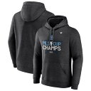 ファナティクス メンズ パーカー・スウェットシャツ アウター New York City FC Fanatics Branded 2021 MLS Cup Champions Locker Room Fitted Pullover Hoodie Heathered Charcoal