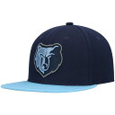 ミッチェル&ネス メンズ 帽子 アクセサリー Memphis Grizzlies Mitchell & Ness Team TwoTone 2.0 Snapback Hat Navy/Light Blue