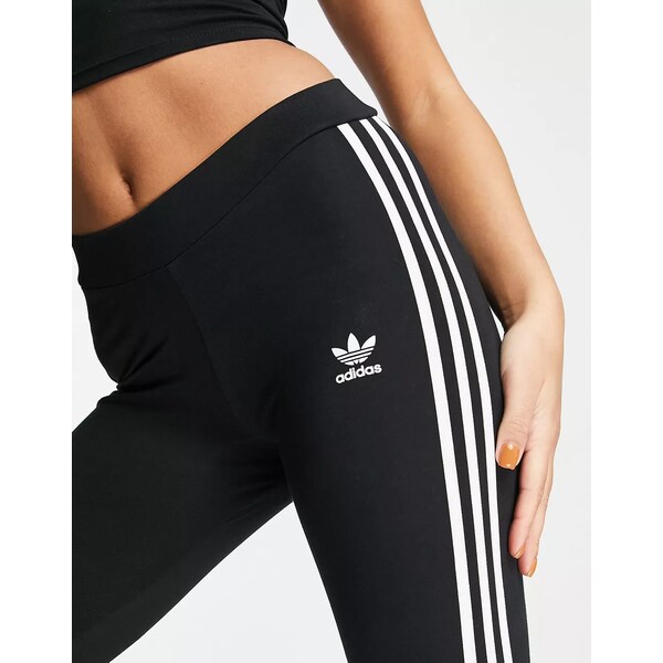 アディダスオリジナルス レディース レギンス ボトムス adidas Originals 3 stripe legging in black Black