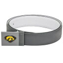 W[fB Y xg ANZT[ Iowa Hawkeyes Reversible Leather Belt Gray