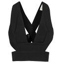 エルマンノ シェルヴィーノ レディース カットソー トップス Cross Back Tank Top black(4)