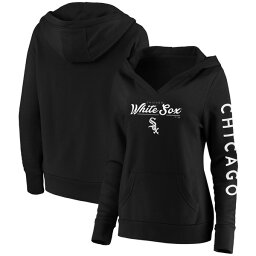 ファナティクス レディース パーカー・スウェットシャツ アウター Chicago White Sox Fanatics Branded Women's Core High Class Crossover Pullover Hoodie Black