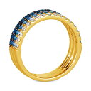 ルヴァン レディース リング アクセサリー Denim Ombr&eacute; Sapphire (9/10 ct. t.w.) Ring in 14k White Gold, Rose Gold or Yellow Gold Yellow Gold