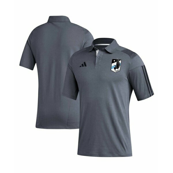 ǥ ǥ  ȥåץ Men's Gray Minnesota United FC 2023 On-Field Training Polo Shirt Gray