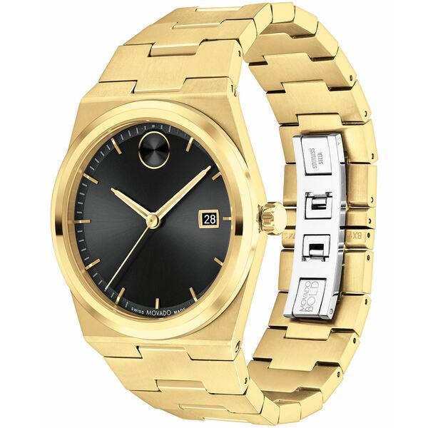 モバド モバド レディース 腕時計 アクセサリー Men's Quest Swiss Quartz Ionic Gold PVD Steel 40mm Watch Gold-tone