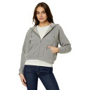 ドード アンドコー レディース パーカー・スウェットシャツ アウター Whitney Terry Zip Hoodie Light Heather Grey