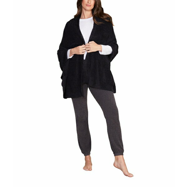 ベアフットドリームス レディース ニット&セーター アウター CozyChic Lite Heathered Travel Shawl Black