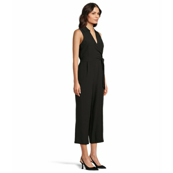 カルバンクライン レディース ワンピース トップス Collared Light Weight Jumpsuit Black