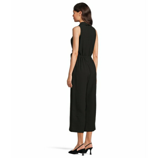 カルバンクライン レディース ワンピース トップス Collared Light Weight Jumpsuit Black