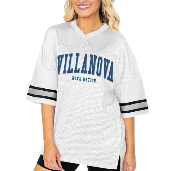 ゲームデイ レディース Tシャツ トップス Villanova Wildcats Gameday Couture Women's Option Play Oversized Mesh Fashion Jersey White