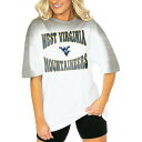 Q[fC fB[X TVc gbvX West Virginia Mountaineers Gameday Couture Women's Campus Glory Colorwave Oversized TShirt White/Gray