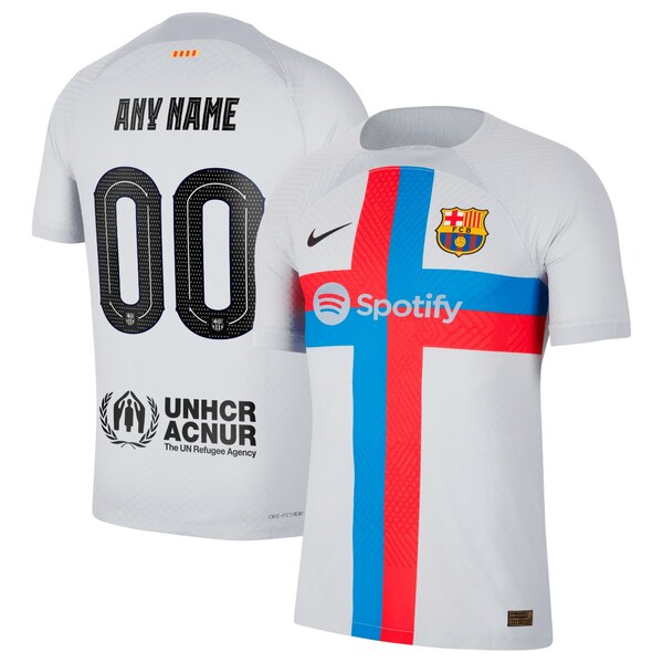 ナイキ メンズ ユニフォーム トップス Barcelona Nike 2022/23 Third Vapor Match Authentic Custom Jersey Gray