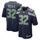 ナイキ メンズ ユニフォーム トップス Jerrick Reed II Seattle Seahawks Nike Game Jersey College Navy