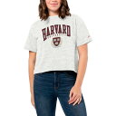 リーグカレッジエイトウェア レディース Tシャツ トップス Harvard Crimson League Collegiate Wear Women 039 s Intramural Midi TriBlend TShirt White