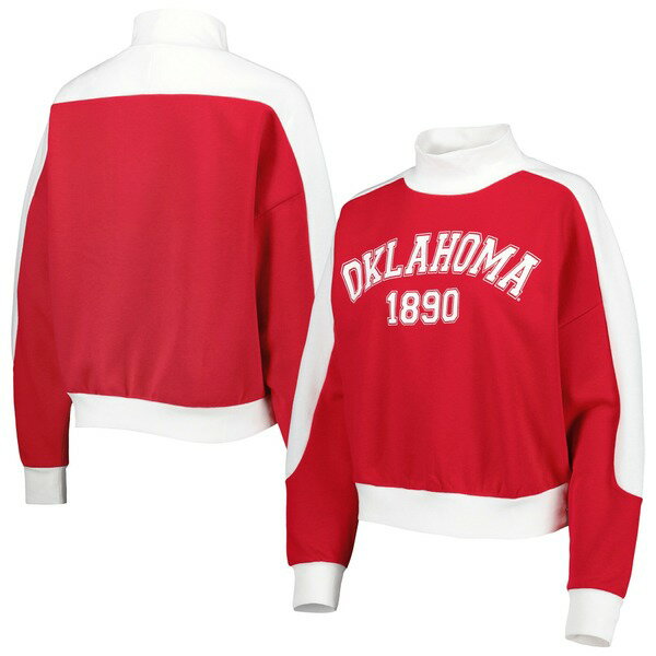 ゲームデイ レディース パーカー・スウェットシャツ アウター Oklahoma Sooners Gameday Couture Women's Make it a Mock Sporty Pullover Sweatshirt Crimson