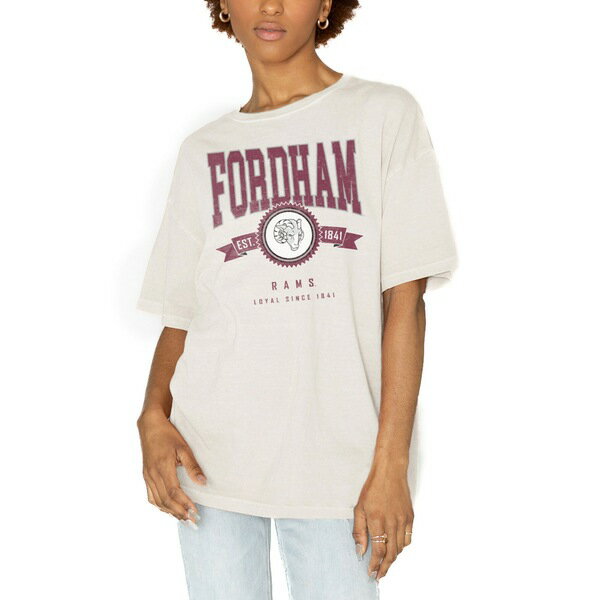 Q[fC fB[X TVc gbvX Fordham Rams Gameday Couture Women's Get Goin' Oversized TShirt White