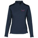 レベルウェア レディース パーカー・スウェットシャツ アウター Washington Capitals Levelwear Women's Daybreak Quilted QuarterZip Pullover Top Navy