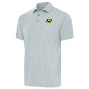 アンティグア メンズ ポロシャツ トップス Ryan Blaney Antigua Par 3 Polo Heather Gray