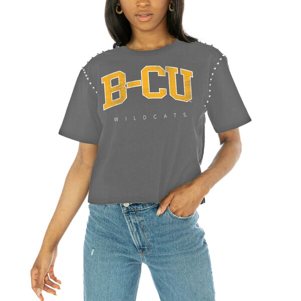 ゲームデイ レディース Tシャツ トップス BethuneCookman Wildcats Gameday Couture Women's After Party Cropped TShirt Gray