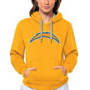 アンティグア レディース パーカー スウェットシャツ アウター Los Angeles Chargers Antigua Women 039 s Victory Logo Pullover Hoodie Gold