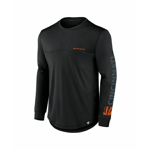 ファナティクス メンズ Tシャツ トップス Men'sBlack Cincinnati Bengals Blackout Long Sleeve T-Shirt Black