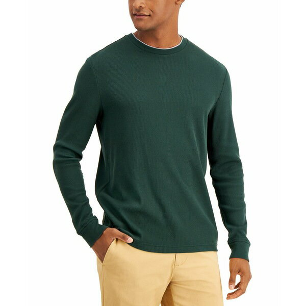 クラブルーム メンズ Tシャツ トップス Men's Thermal Crewneck Shirt, Created for Macy's Pine Grove